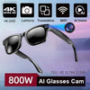 AI Smart Glasses with Camera, Bluetooth 720P Video & Photos