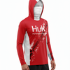 New Red Upf 50 Hooded Face Cover Fishing Shirts