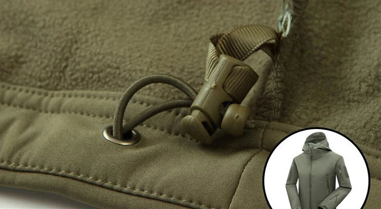 FSW Black Winter Fleece Waterproof Fishing  Jacket