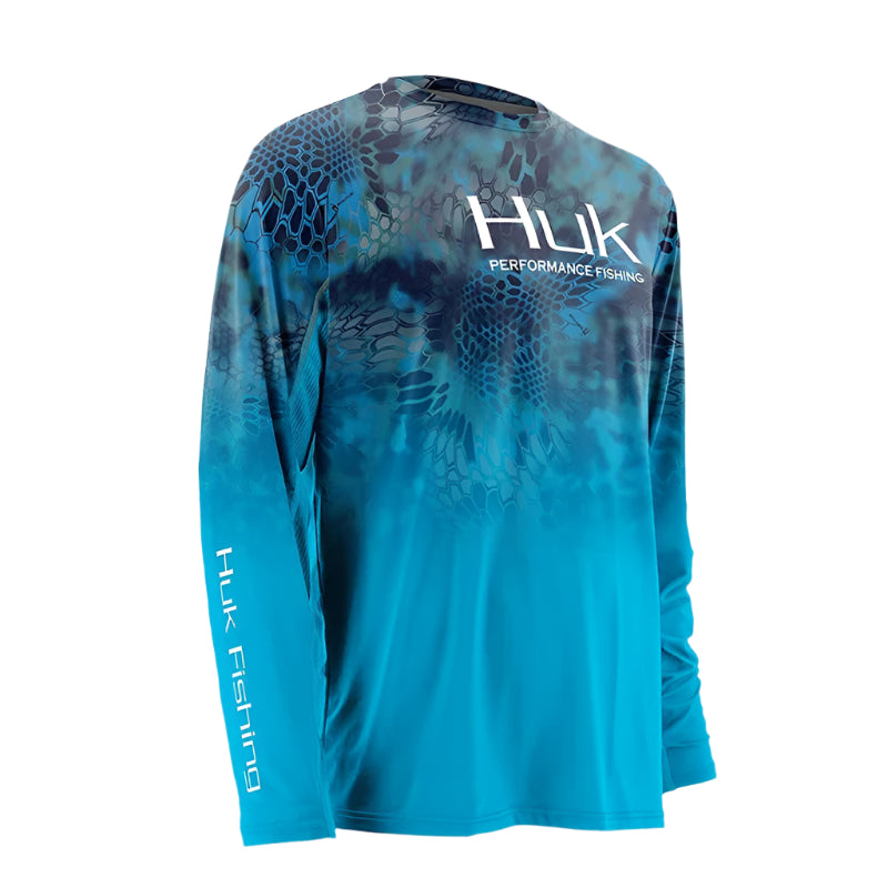 Blue Deep Horizon Vented Uv Protection Breathable Fishing Shirts