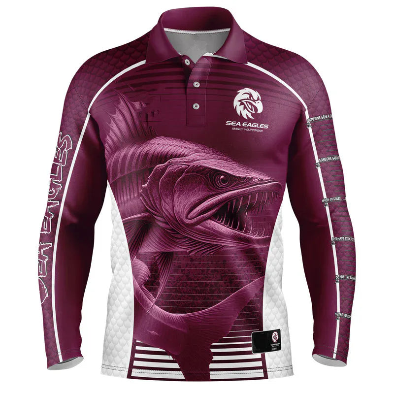 Barracuda Footy Fishing Shirt Limited Edition - Men's Sizes S-5XL, Comfortable & Breathable