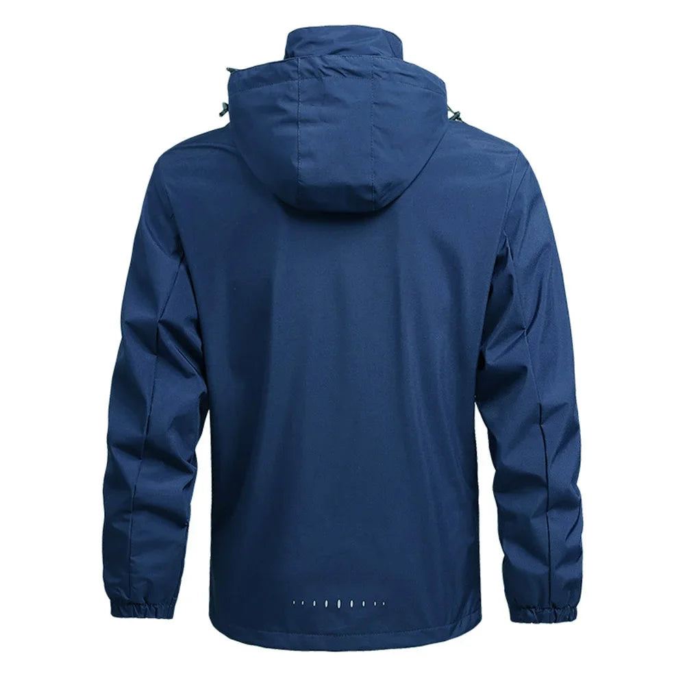 FSW Blue Waterproof Hooded Outdoor Fishing Jacket