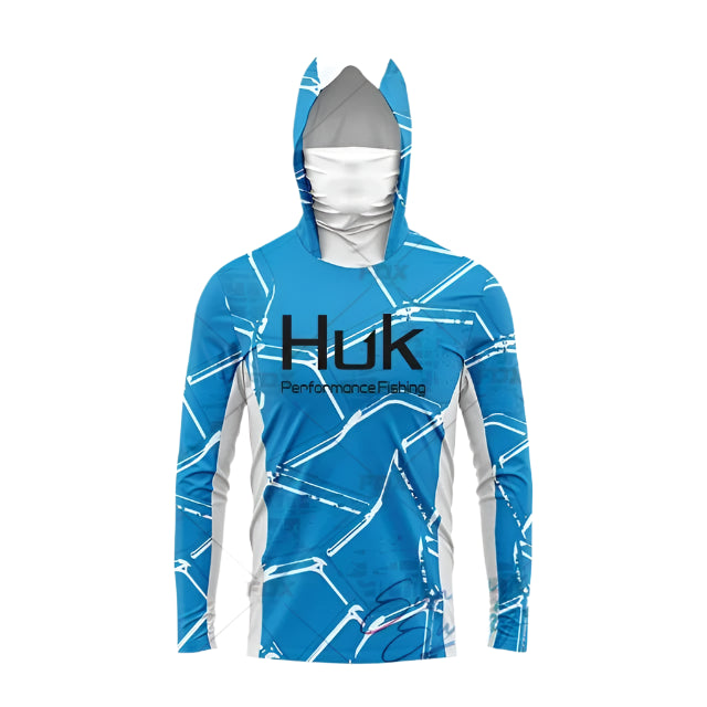 Sea Foam UV Protection Mask Fishing Shirt