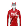 New Red Upf 50 Hooded Face Cover Fishing Shirts