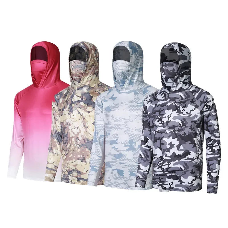 New - Camo Dark Anti-UV Fishing Shirts