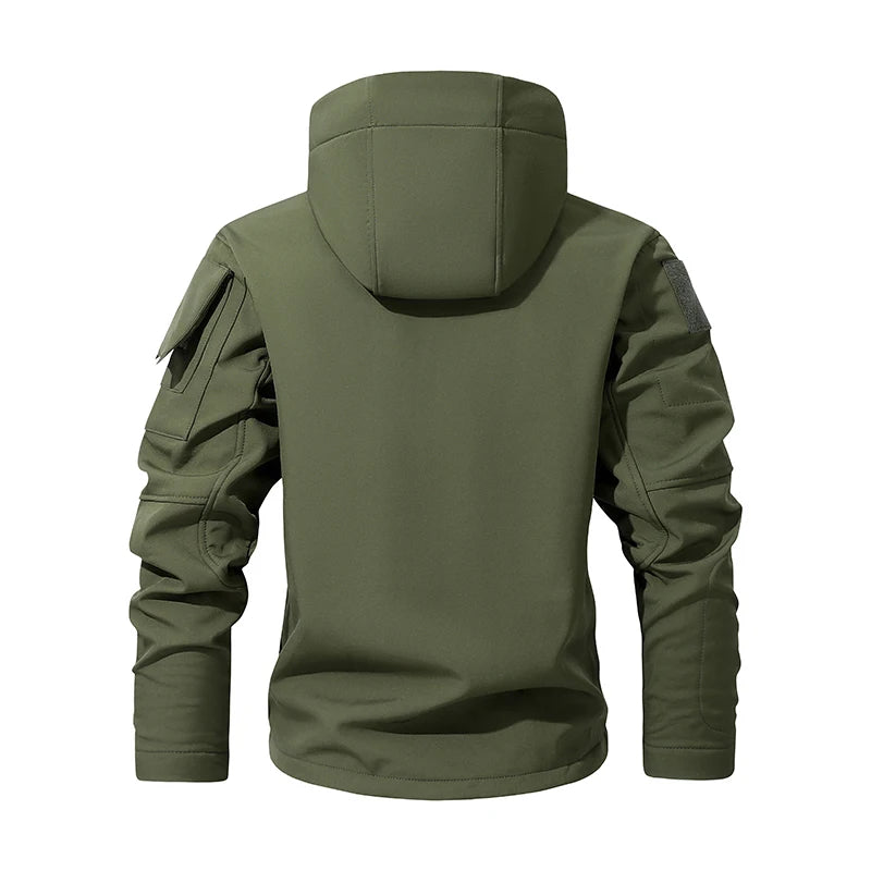 New - Army Green Waterproof Warm Fleece Hooded Fishing Jacket