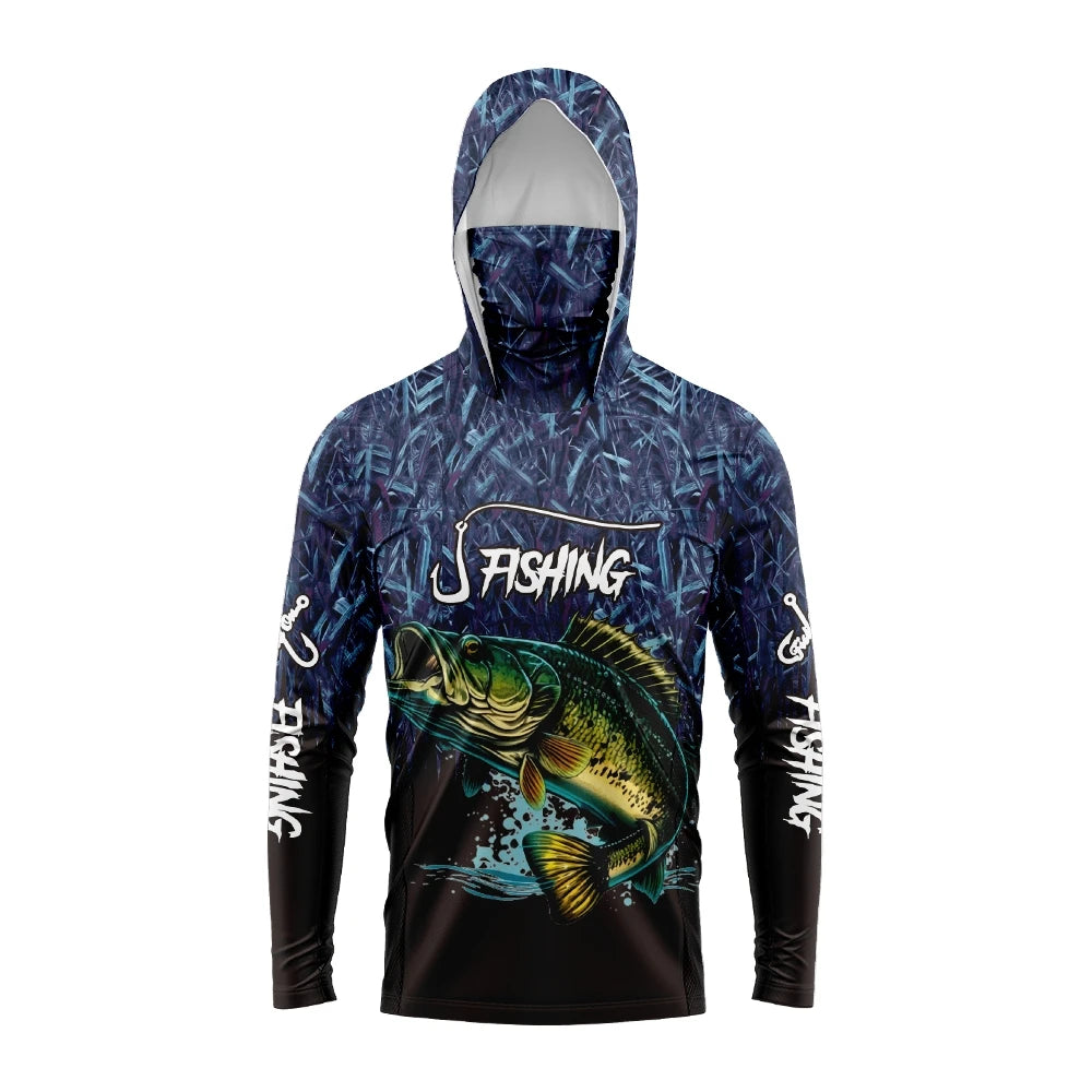 Reef Blue UV50 Hooded Fishing Shirt