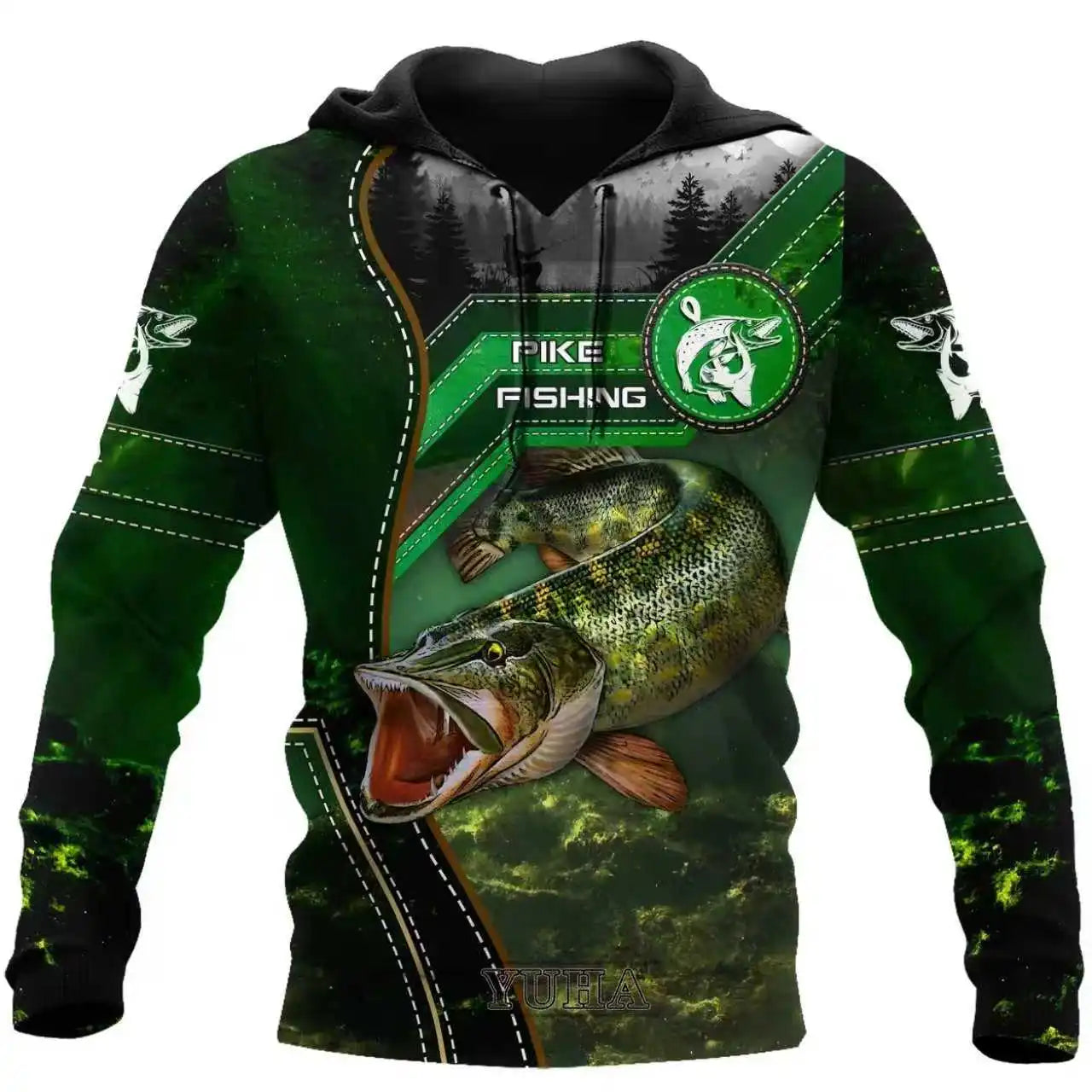 FSW  Pike Green Warm Fishing Hoodie