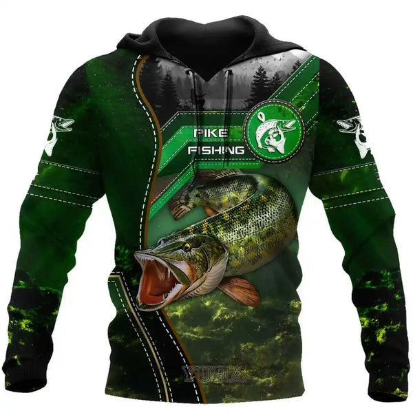 FSW  Pike Green Warm Fishing Hoodie