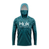 Ocean Blue Upf 50 Hooded Face Cover Fishing Shirt