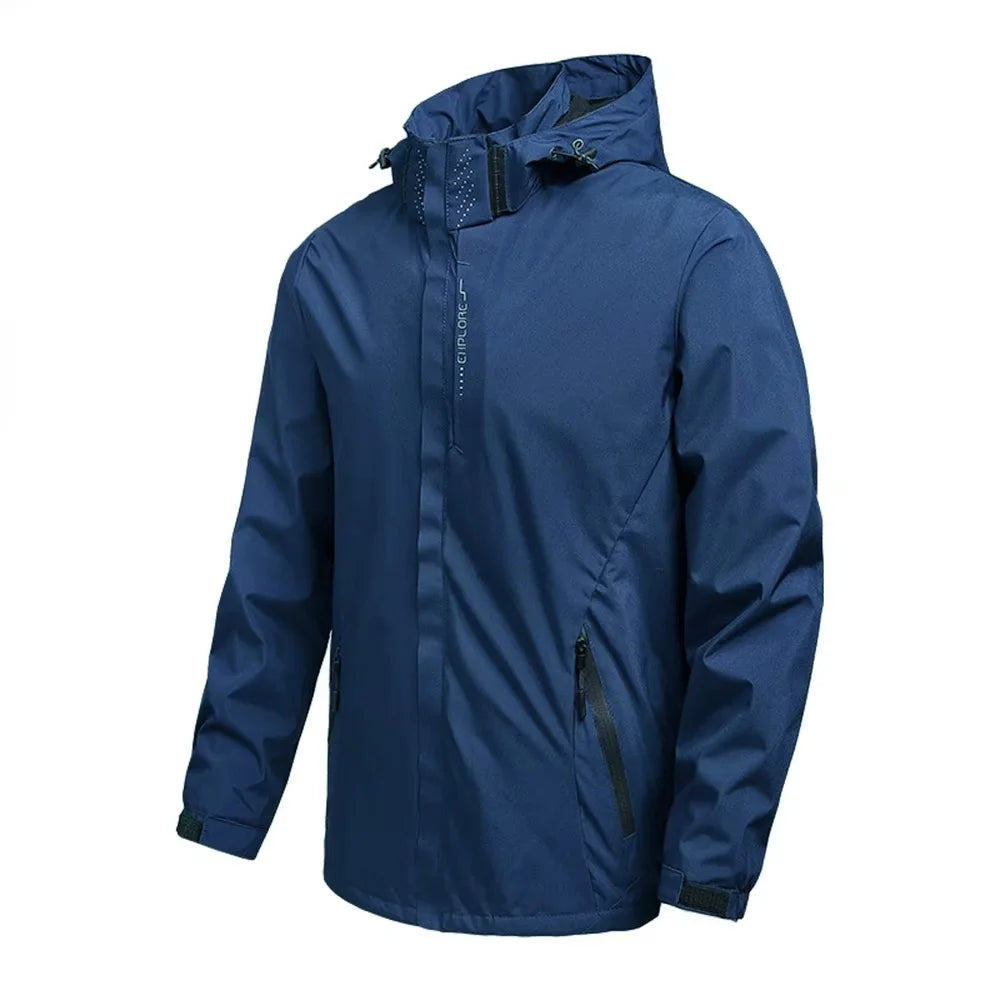 FSW Blue Waterproof Hooded Outdoor Fishing Jacket