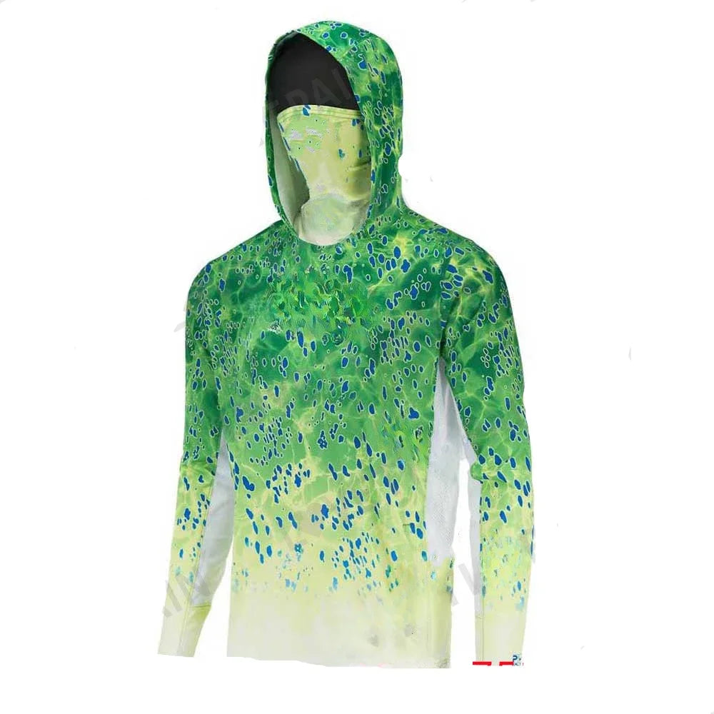 Mahi Mahi Madness Kids Fishing Shirts Upf 50+ Long Sleeve Fishing Shirt