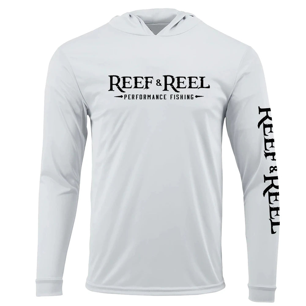 Limited Edition White Reef Fishing Shirt With Hood