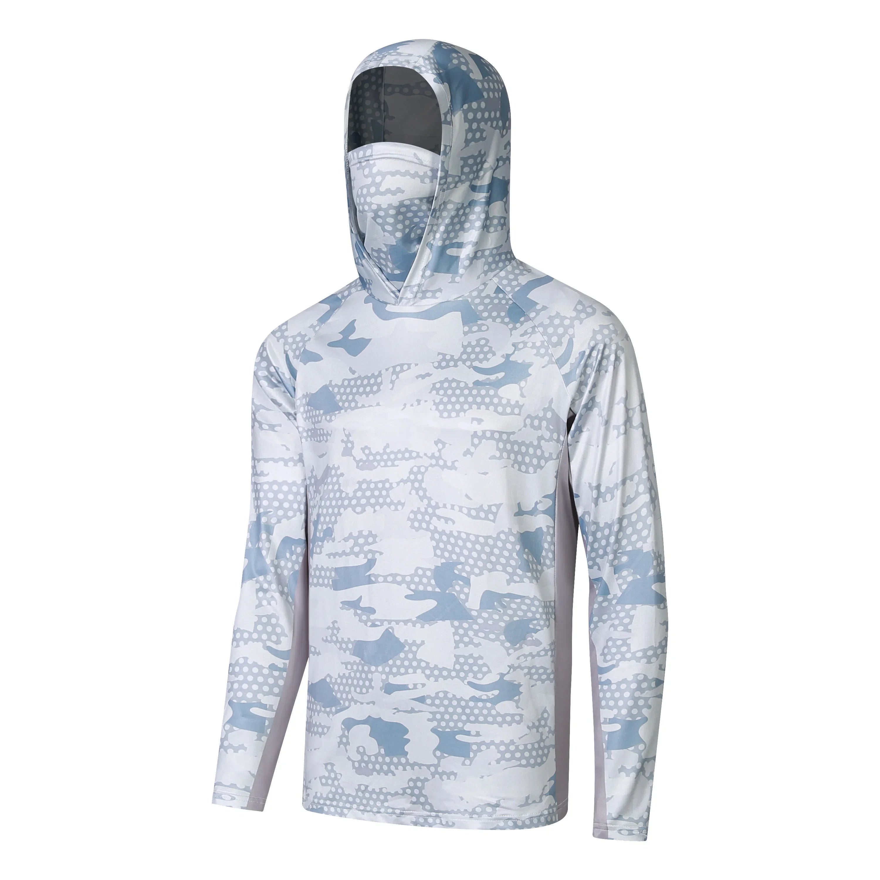 New - Camo Blue Anti-UV Fishing Shirts