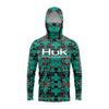 Checker Upf 50 Hooded Face Cover Fishing Shirts