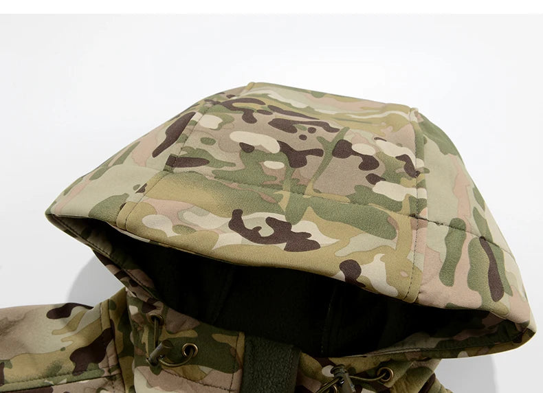 New - Army Green Waterproof Warm Fleece Hooded Fishing Jacket