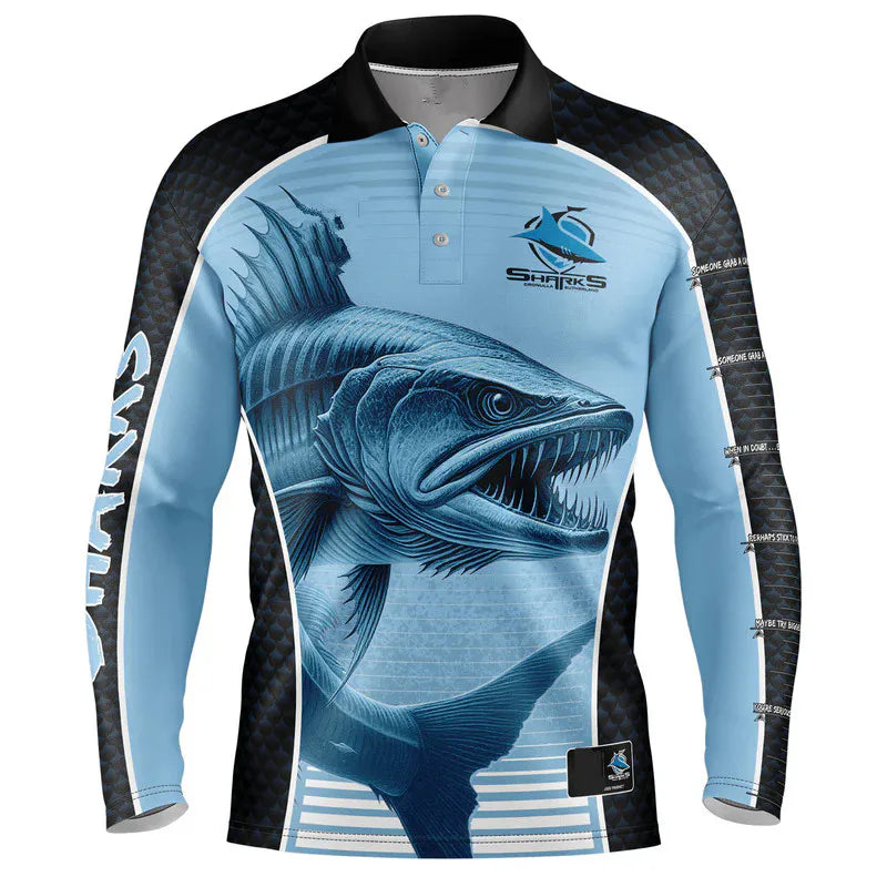 Barracuda Footy Fishing Shirt Limited Edition - Men's Size S-5XL, Comfortable & Breathable