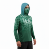New Green Swell Upf 50 Hooded Face Cover Fishing Shirts