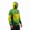 New Green Horizon  Upf 50 Hooded Face Cover Fishing Shirts